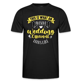 Officiant This Is What Wedding Officiant Minister - Men's Functional T-Shirt - black - Front - AI Model Male 178 dark (178cm)
