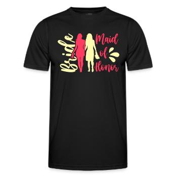 Maid Of Honor Bride Bachelorette Party Marriage - Men's Functional T-Shirt - black - Front - AI Model Male 178 dark (178cm)