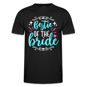 Maid Of Honor Bestie Of The Bride Wedding Bridal - Men's Functional T-Shirt - black - Front - AI Model Male 178 dark (178cm)