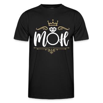 Maid Of Honor MOH Bachelorette Party Marriage - Men's Functional T-Shirt - black - Front - AI Model Male 178 dark (178cm)