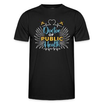 Public Health Worker Doctor Of Public Health Care - Men's Functional T-Shirt - black - Front - AI Model Male 178 dark (178cm)