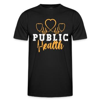 Virologue en santé publique Infirmière en soins de santé - T-shirt sport Homme - noir - Devant - AI Model Male 178 dark (178cm)