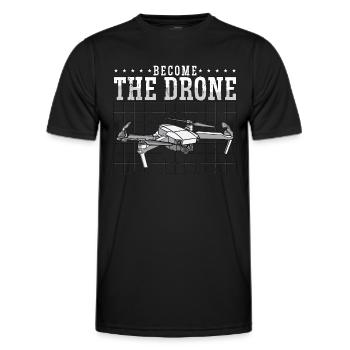 Drone Racing Become The Drone Multicopter Fpv Race - Men's Functional T-Shirt - black - Front - AI Model Male 178 dark (178cm)