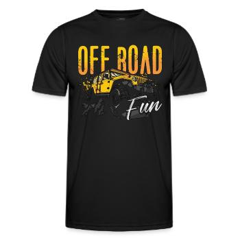 Off-Road Racing Off Road Fun Roadtrip Race Car - Men's Functional T-Shirt - black - Front - AI Model Male 178 dark (178cm)