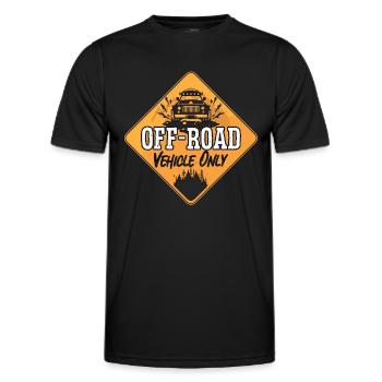 Off-Road Vehicle Only Motocross Off-Road Race - Men's Functional T-Shirt - black - Front - AI Model Male 178 dark (178cm)