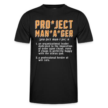 Project Manager An Organizational Leader Manager - Men's Functional T-Shirt - black - Front - AI Model Male 178 dark (178cm)