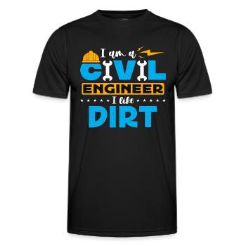 Civil Engineer I Am A Civil Engineer I Engineering - Men's Functional T-Shirt - black - Front - AI Model Male 178 dark (178cm)