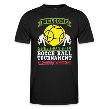 Bocce Ball Welcome To Annual Bocce Ball Sport - Men's Functional T-Shirt - black - Front - AI Model Male 178 dark (178cm)
