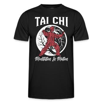 Tai Chi Méditation En Mouvement Qigong Tai Chi Lover - T-shirt sport Homme - noir - Devant - AI Model Male 178 dark (178cm)