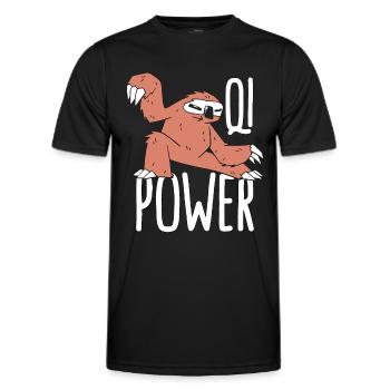 Tai Chi Qi Power Arts Martiaux Taiji Tai Chi Lover - T-shirt sport Homme - noir - Devant - AI Model Male 178 dark (178cm)