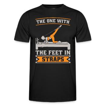 Pilates The One With The Feet In Straps Reformer - Männer Funktions-T-Shirt - Schwarz - Vorne - AI Model Male 178 dark (178cm)