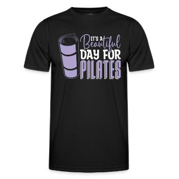 Pilates It's A Beautiful Day For Pilates Reformer - Männer Funktions-T-Shirt - Schwarz - Vorne - AI Model Male 178 dark (178cm)