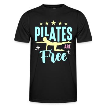 Pilates Are Free Reformer Pilates Class Training - Männer Funktions-T-Shirt - Schwarz - Vorne - AI Model Male 178 dark (178cm)