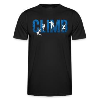 Indoor Climbing Climb Loves Bouldering Climber - Männer Funktions-T-Shirt - Schwarz - Vorne - AI Model Male 178 dark (178cm)