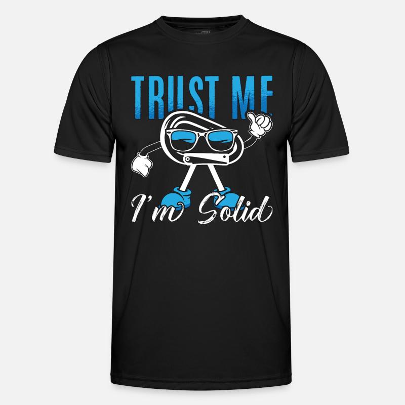 Rock Climbing Trust Me I'm Solid Mountaineering - Men's Functional T-Shirt - black