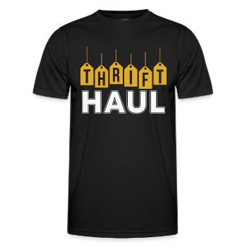 Thrift Shopping Thrift Haul Second Hand Thrifter - Männer Funktions-T-Shirt - Schwarz - Vorne - AI Model Male 178 dark (178cm)