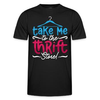 Thrift Shopping Take Me To The Thrift Second Hand - Männer Funktions-T-Shirt - Schwarz - Vorne - AI Model Male 178 dark (178cm)