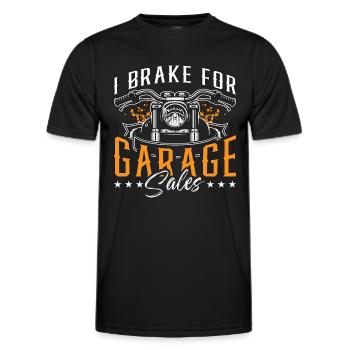 Garage Sales I Brake For Garage Sales Junk Market - Männer Funktions-T-Shirt - Schwarz - Vorne - AI Model Male 178 dark (178cm)