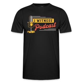 Podcasting I Witness Podcast Loves Radio Broadcast - Men's Functional T-Shirt - black - Front - AI Model Male 178 dark (178cm)
