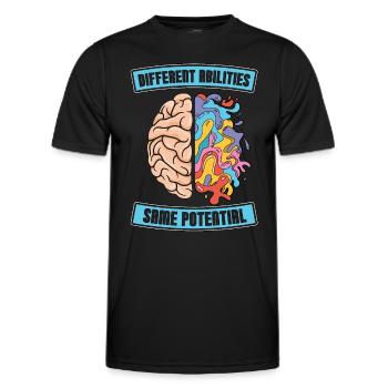 PEI Différentes capacités Même éducateur potentiel - T-shirt sport Homme - noir - Devant - AI Model Male 178 dark (178cm)