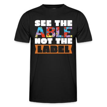 IEP Voir Le capable pas le label Éducation spécialisée - T-shirt sport Homme - noir - Devant - AI Model Male 178 dark (178cm)