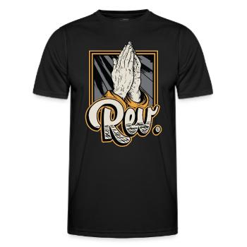 Clergy Rev. Religious Loves Preaching Clergyman - Men's Functional T-Shirt - black - Front - AI Model Male 178 dark (178cm)