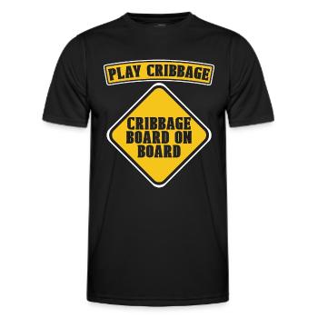 Cribbage Board On Board Playing Cards Tournament - Männer Funktions-T-Shirt - Schwarz - Vorne - AI Model Male 178 dark (178cm)