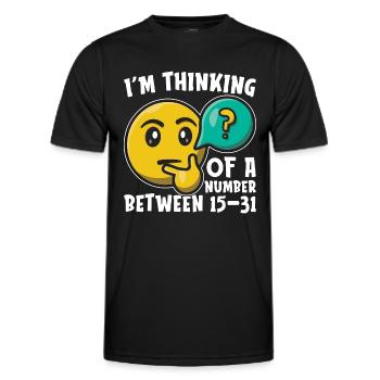 Cribbage I'm Thinking Of A Number Playing Cards - Men's Functional T-Shirt - black - Front - AI Model Male 178 dark (178cm)