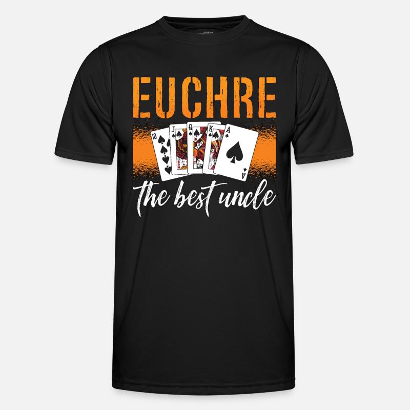 Euchre The Best Uncle Playing Cards Euchre Player Männer Funktions-T-Shirt
