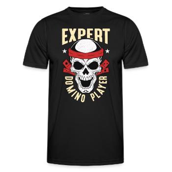 Dominoes Expert Domino Player Game Tile Gambling - Männer Funktions-T-Shirt - Schwarz - Vorne - AI Model Male 178 dark (178cm)