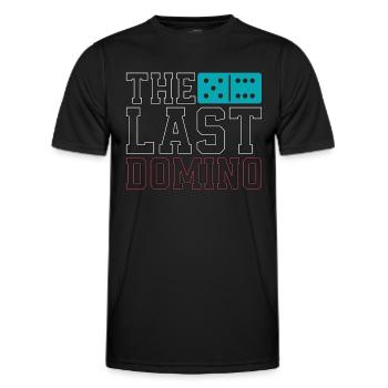 Dominoes The Last Domino Family Game Gambling - Männer Funktions-T-Shirt - Schwarz - Vorne - AI Model Male 178 dark (178cm)