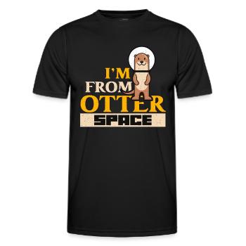 Loutre Je suis de l’Otter Space Animal Lover Lover Team Otter - T-shirt sport Homme - noir - Devant - AI Model Male 178 dark (178cm)
