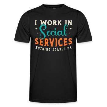 Social Service I Work In Social Aide Consultant - Men's Functional T-Shirt - black - Front - AI Model Male 178 dark (178cm)