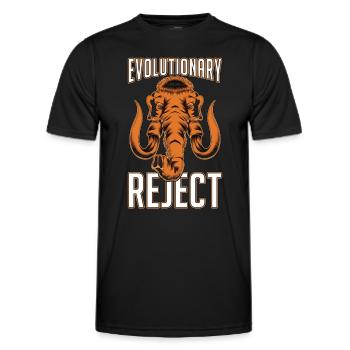 Mammouth laineux rejettent les animaux à tronc évolutif - T-shirt sport Homme - noir - Devant - AI Model Male 178 dark (178cm)