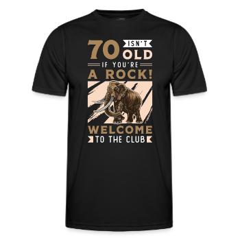 Le mammouth laineux n’a pas 70 ans si vous êtes préhistorique - T-shirt sport Homme - noir - Devant - AI Model Male 178 dark (178cm)