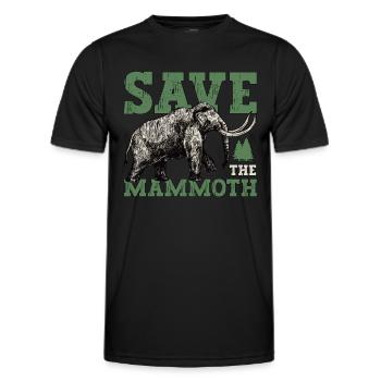Woolly Mammoth Save The Mammoth Trunked Animals - Men's Functional T-Shirt - black - Front - AI Model Male 178 dark (178cm)