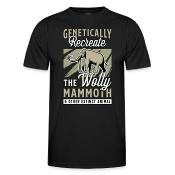 Le mammouth laineux recrée génétiquement l’âge de pierre - T-shirt sport Homme - noir - Devant - AI Model Male 178 dark (178cm)