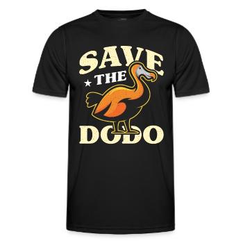 Dodo Bird Save The Dodo Flightless Extinct Birds - Men's Functional T-Shirt - black - Front - AI Model Male 178 dark (178cm)