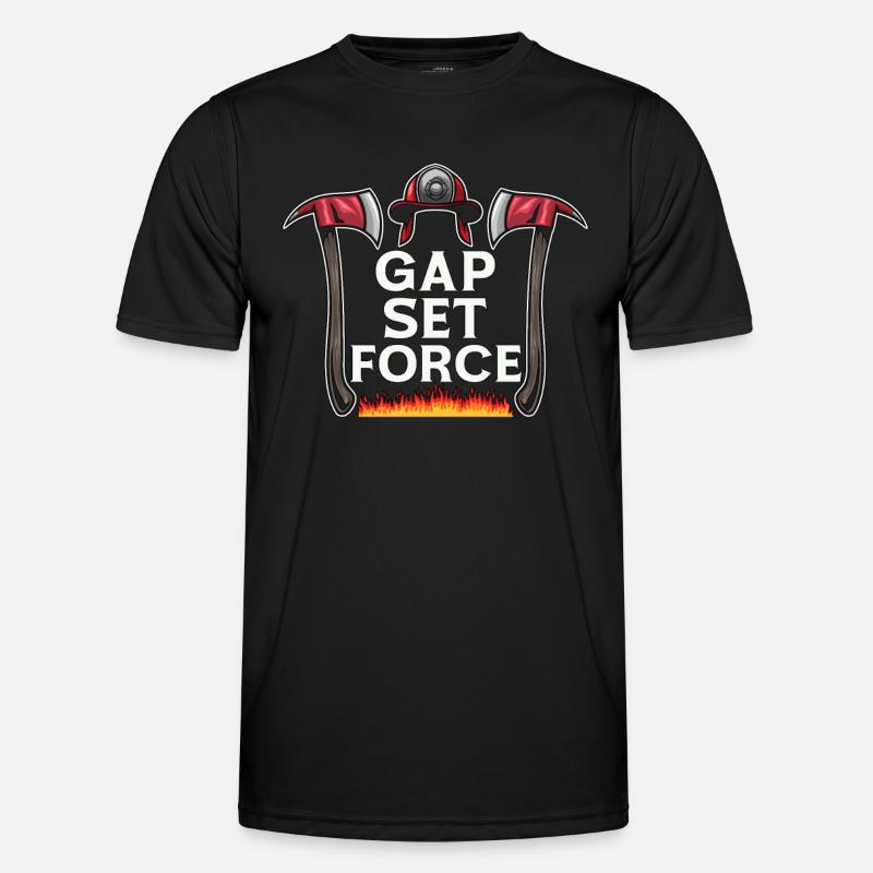 Chief Firefighter Gap Set Force Fire Department Men's Functional T-Shirt