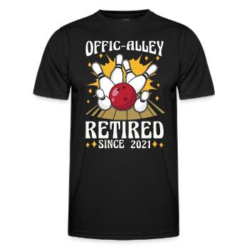 Alley Bowling Offic-Alley Centre de bowling retraité - T-shirt sport Homme - noir - Devant - AI Model Male 178 dark (178cm)