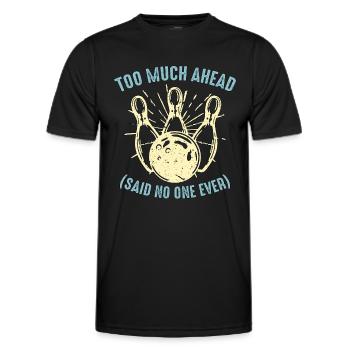 Alley Bowling Trop Joueur de la Ligue de Bowling en tête - T-shirt sport Homme - noir - Devant - AI Model Male 178 dark (178cm)