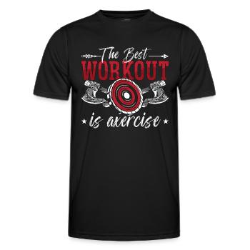 Target Sports The Best Workout Is Shooting Sports - Men's Functional T-Shirt - black - Front - AI Model Male 178 dark (178cm)