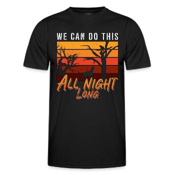 Coonhound We Can Do This All Night Long Dog Breed - Men's Functional T-Shirt - black - Front - AI Model Male 178 dark (178cm)