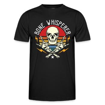 Anthropology Bone Whisperer Retro Archaeologist - Men's Functional T-Shirt - black - Front - AI Model Male 178 dark (178cm)