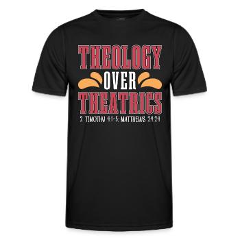 Theology Over Theatrics Philosopher Theologiser - Men's Functional T-Shirt - black - Front - AI Model Male 178 dark (178cm)