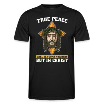 Theology True Peace Will Be Found Religious Church - Men's Functional T-Shirt - black - Front - AI Model Male 178 dark (178cm)