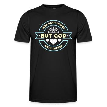 Theology Man Hath Sinned But God Hath Religious - Men's Functional T-Shirt - black - Front - AI Model Male 178 dark (178cm)