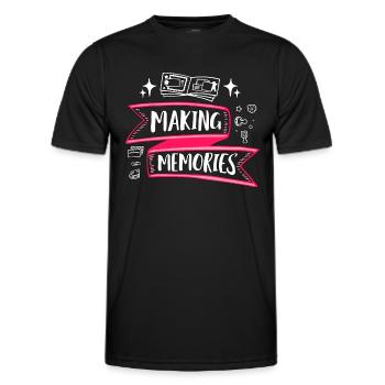 Scrapbooking, Making, Memories, Papercraft Journaling - Men's Functional T-Shirt - black - Front - AI Model Male 178 dark (178cm)