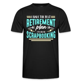 Scrapbooking J’ai le meilleur papercraft de retraite - T-shirt sport Homme - noir - Devant - AI Model Male 178 dark (178cm)