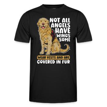 Dresseur de chiens d’assistance Tous les anges n’ont pas de propriétaire de chien - T-shirt sport Homme - noir - Devant - AI Model Male 178 dark (178cm)